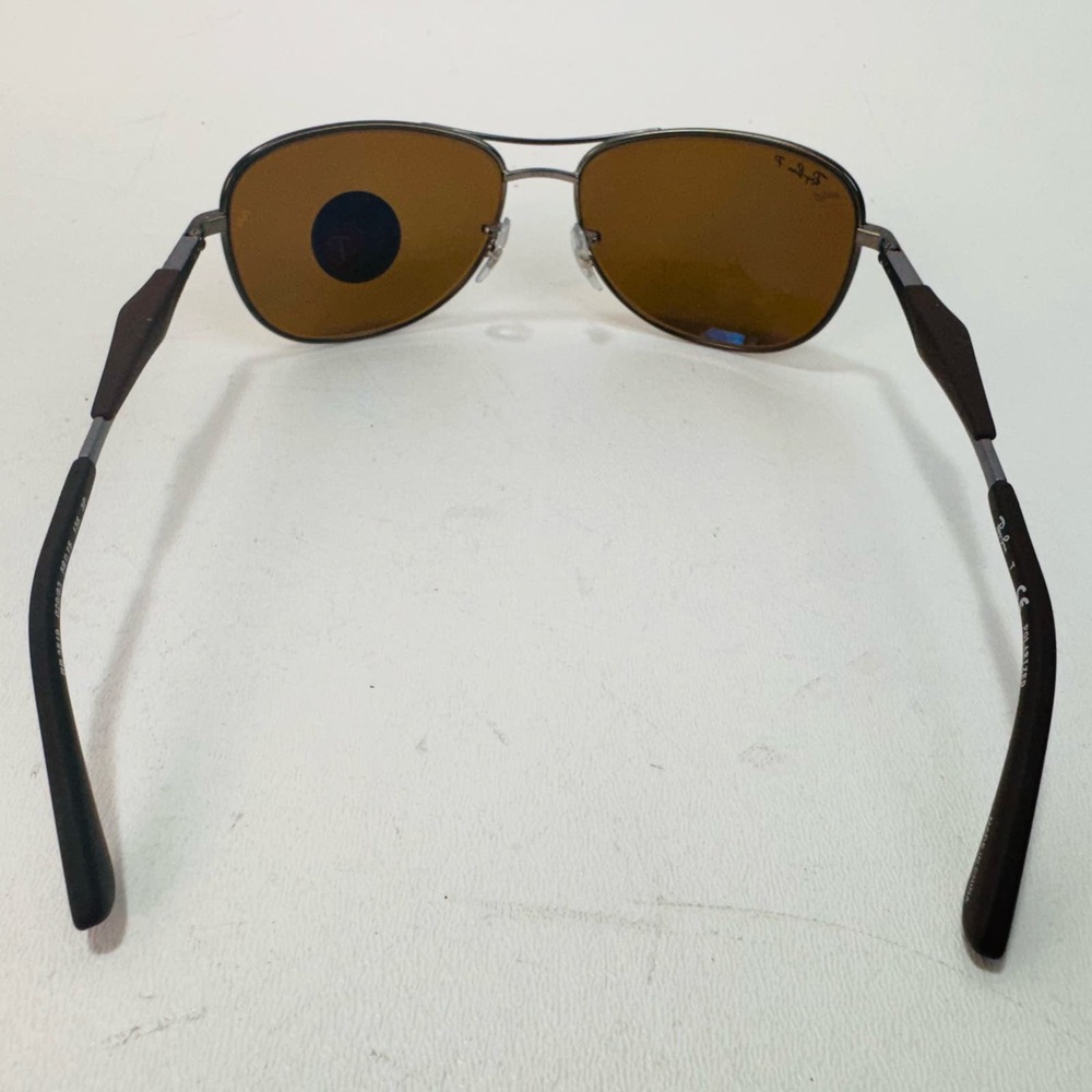 Ray-Ban RB3519 Sunglasses 59-15. Gunmetal and Brown Lens
